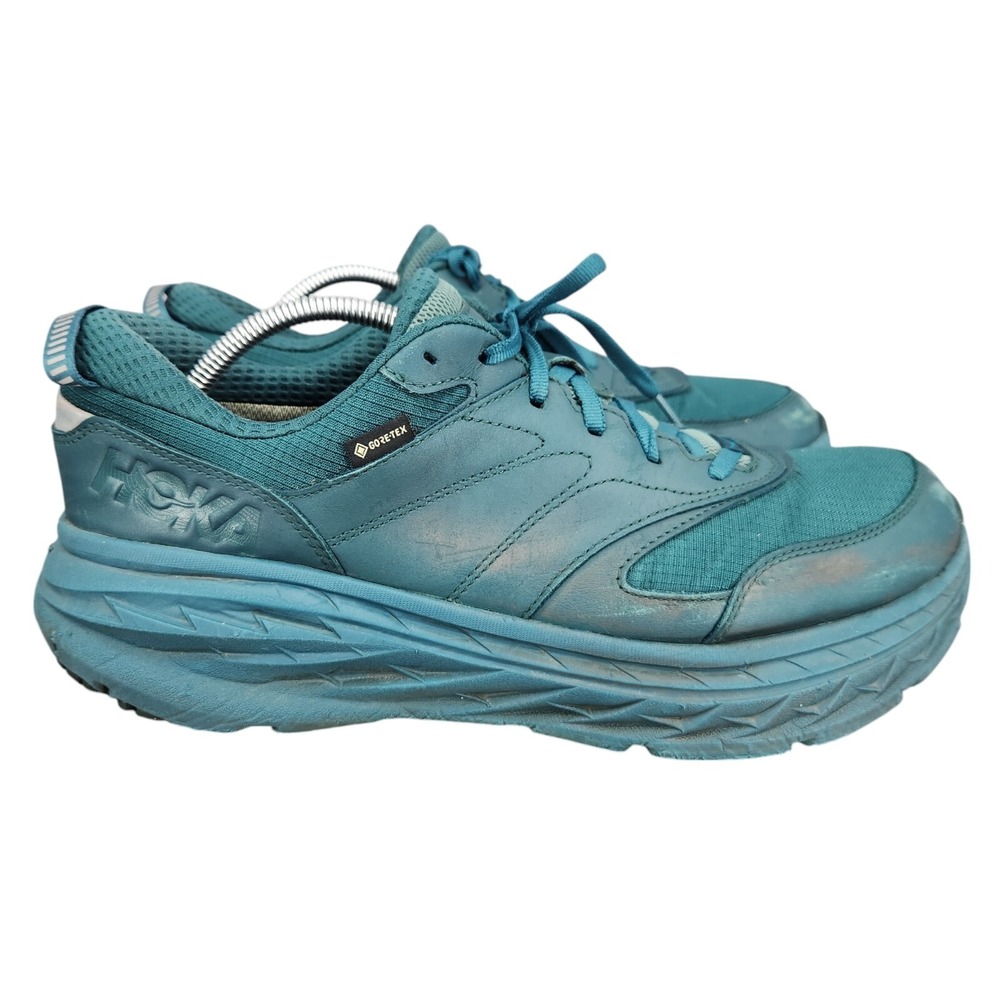 Hoka One One Bondi‎ L GTX Sneakers Mens 12 Deep Teal Blue Waterproof Shoes